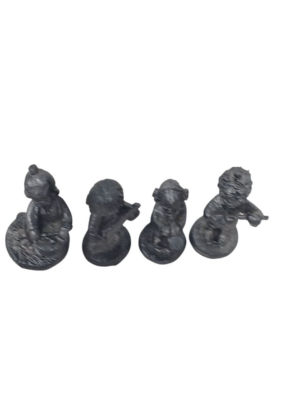 4 Michael Ricker Pewter Handcrafted Figurines Children Playing Instruments #J6 - Picture 8 of 9